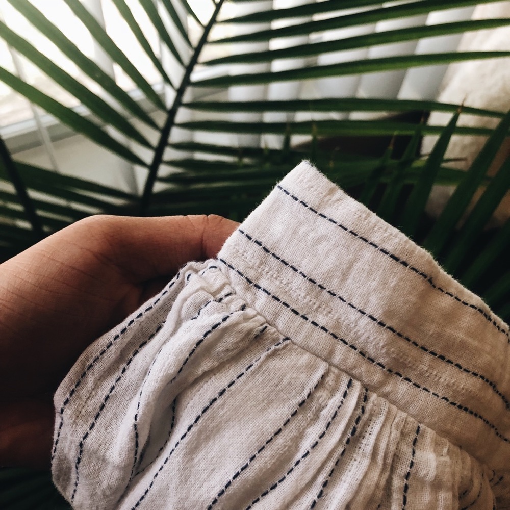 Ankle Length Zara White and Blue Skirt
